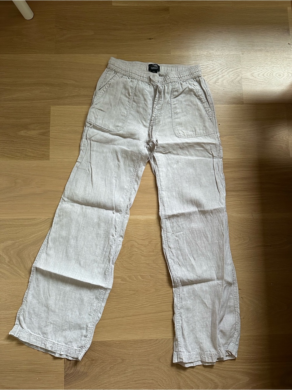 Jones & Co Light Cream 100% Linen Pants